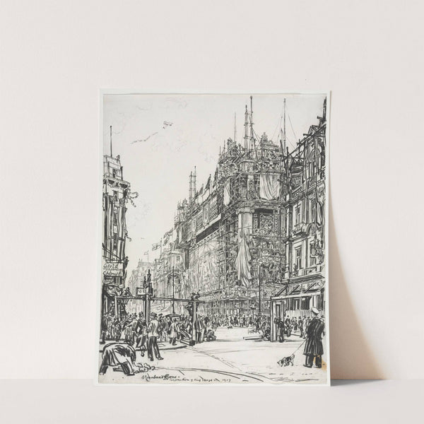 Selfridges, Oxford Street; Coronation of George VI (1937) by Muirhead Bone