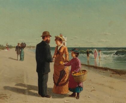Selling Oranges By The Seashore