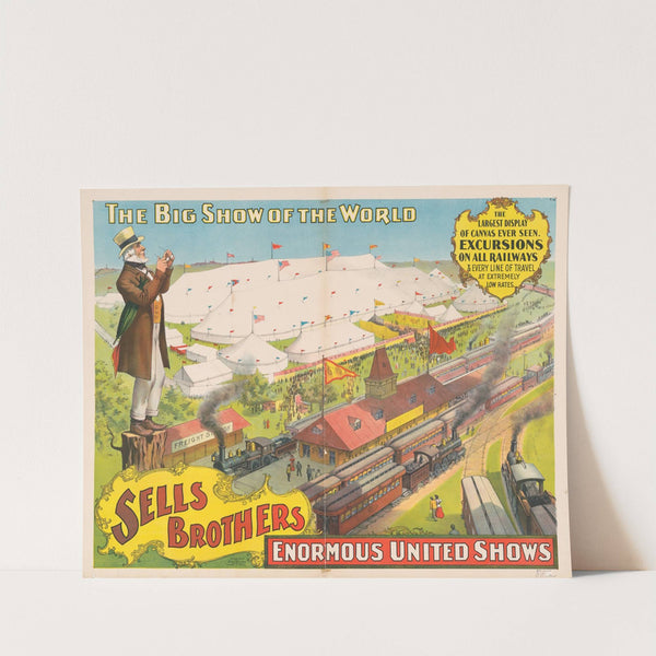 Sells Brothers Enormous United Shows … The big show of the world … (1895) by Strobridge & Co. Lith.