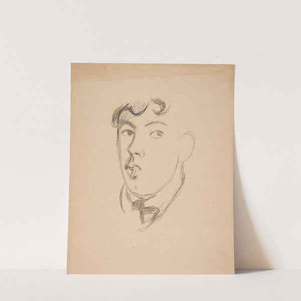 Selvportræt med cigaret by Harald Giersing