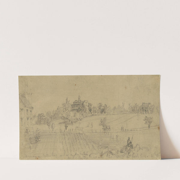 Seminary nr. Gettysburg used as a hospital, scene of Reynolds fight with Longstreet the first day (1863) by Alfred Rudolph Waud