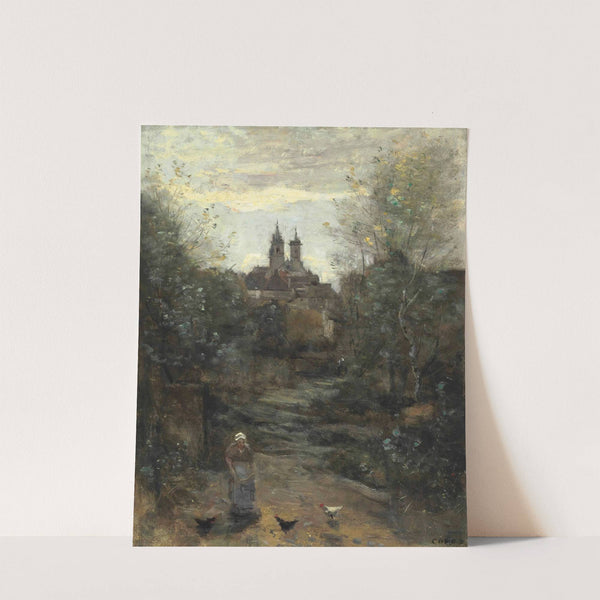 Semur, Le Chemin De L'église by Jean-Baptiste-Camille Corot