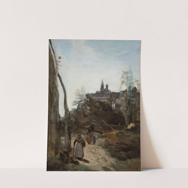 Semur, le chemin d'église by Jean-Baptiste-Camille Corot