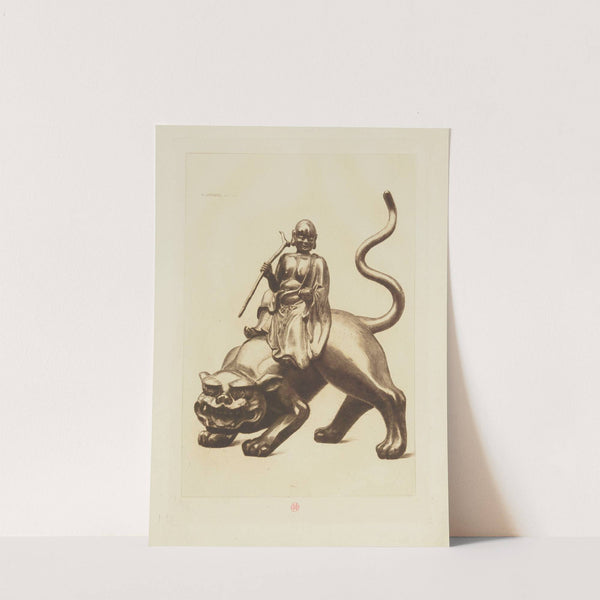 Sennin sur un tigre, bronze, collection Henri Cernuschi (1882) by Henri-Charles Guérard