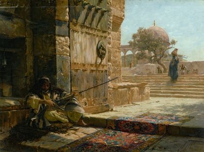 Sentinel At The Entrance To The Temple Mount, Jerusalem