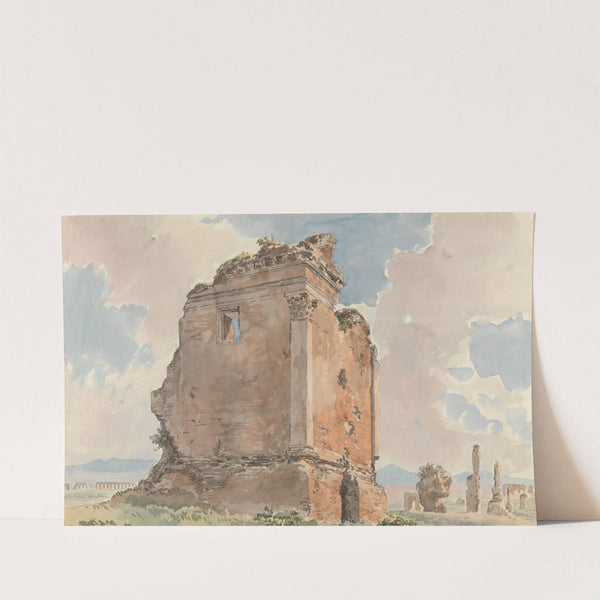 Sepulchre on the Via Nomentana in the Roman Campagna by Carlo Labruzzi