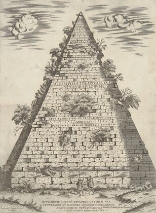 Sepulchrum C. Cestii Epulonis Ostensi Via Et Pyramide Et Marmore Quadrato Nobilissimum Atque Omnium Vetustissimum