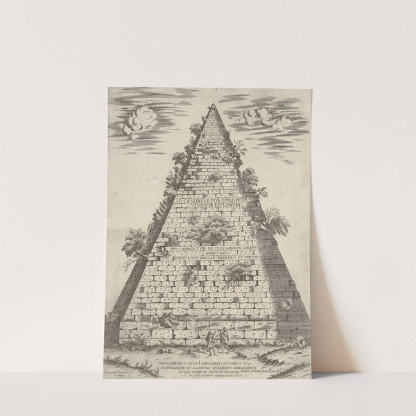 Sepulchrum C. Cestii Epulonis Ostensi Via Et Pyramide Et Marmore Quadrato Nobilissimum Atque Omnium Vetustissimum by Ambrogio Brambilla