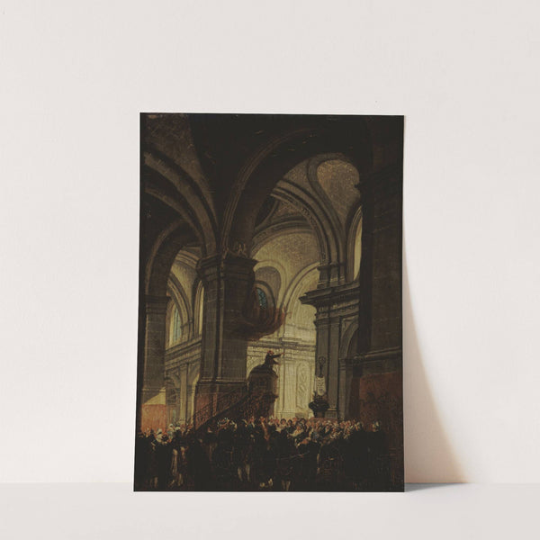 Sermon d'un capucin dans l'église Saint-Roch by Pierre-Antoine Demachy