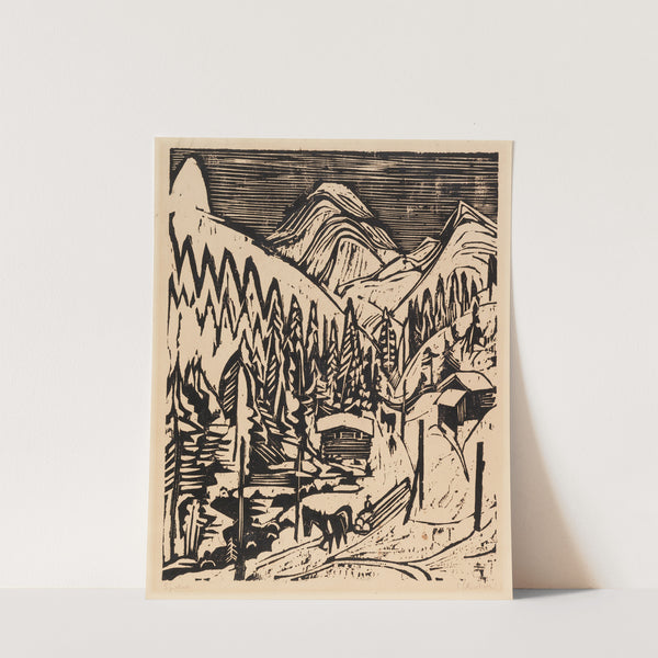 Sertigstraße im Winter (1924) by Ernst Ludwig Kirchner