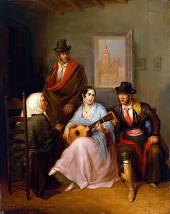 Serving Girl Singing. Tavern Scene