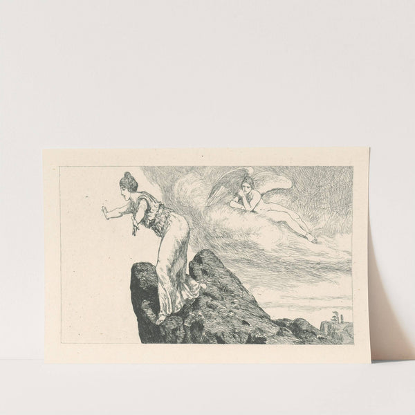 Sestry sa vrhajú zo skaly (1881) by Max Klinger