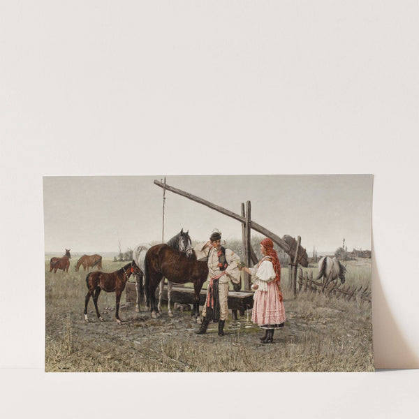 Setkání u studny (1885) by Jaroslav Věšín