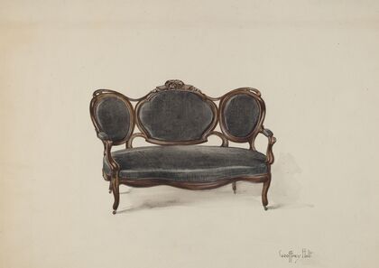 Settee, Walnut
