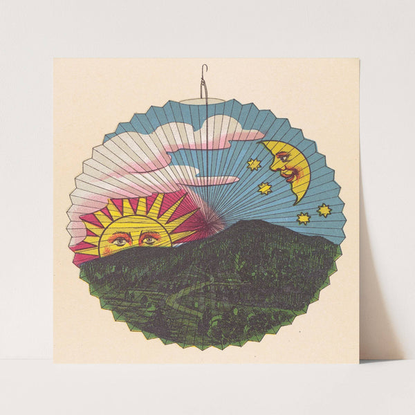 Setting sun lantern design by Anonymous