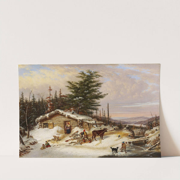 Settler’s Log House (1856) by Cornelius David Krieghoff