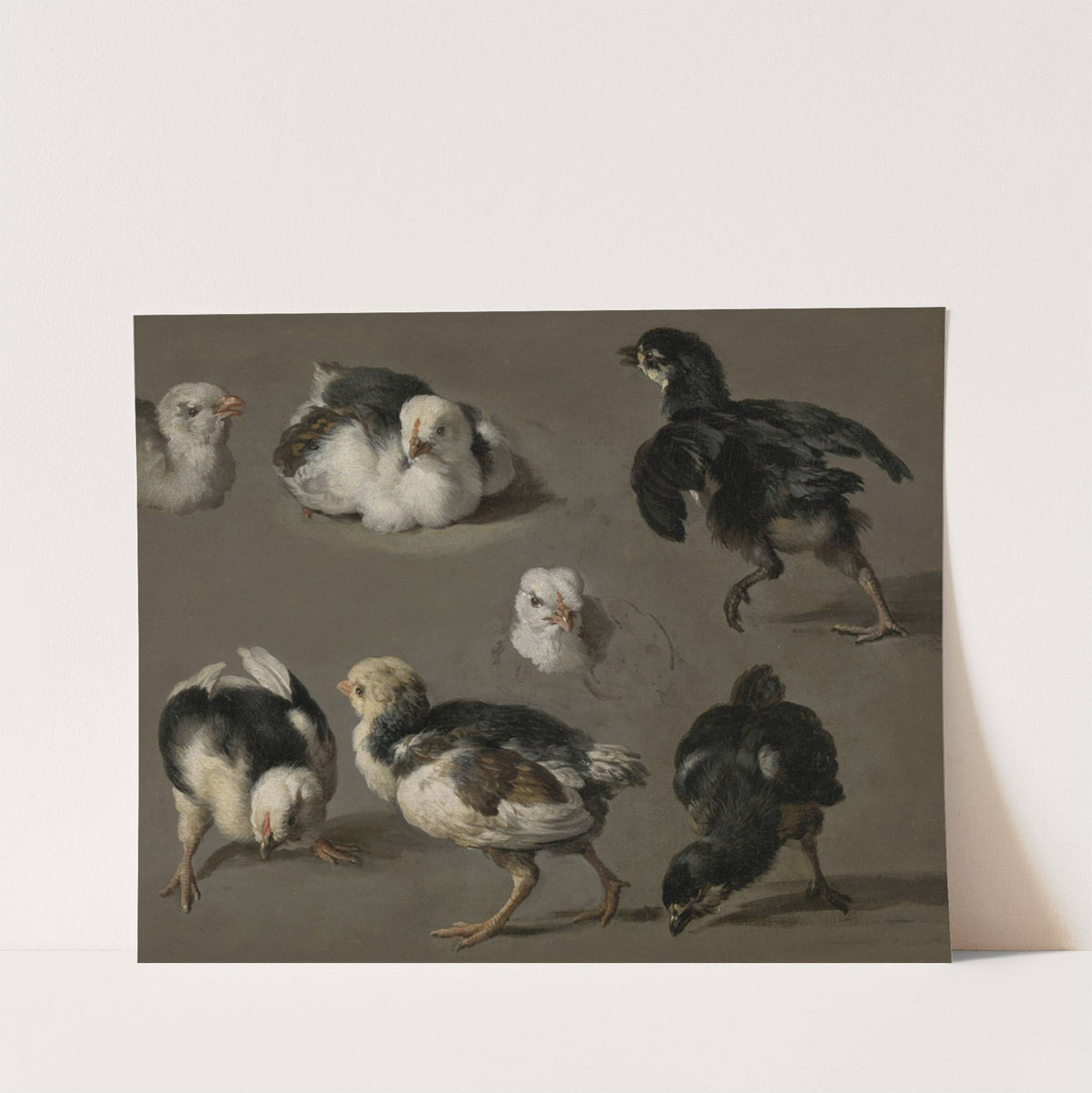 Seven Chicks (c. 1665 - c. 1668) by Melchior d'''Hondecoeter