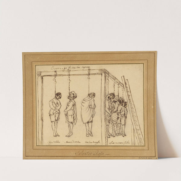 Seven Men on the Gallows by Bolognese School