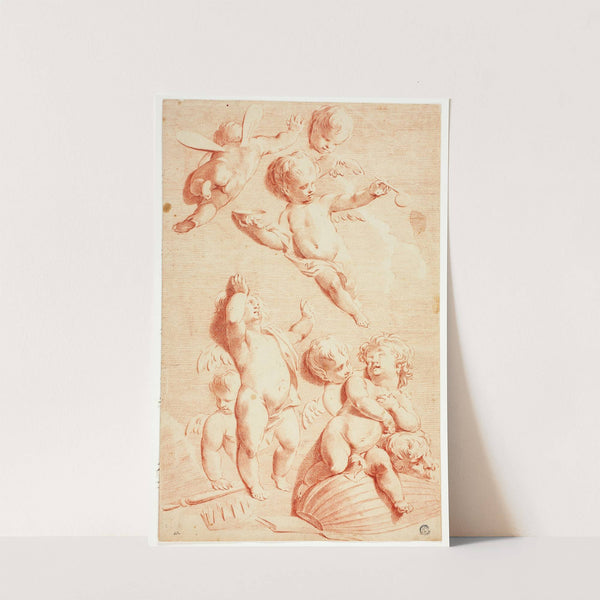 Seven Putti at Play with Symbols of Vanity by Circle of Adriaen van der Werff
