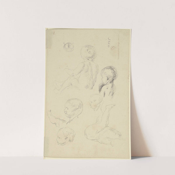 Seven studies of small children by Wilhelm Busch