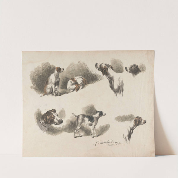 Seven studies on hound by George Morland