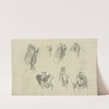 Seven views of bones of ribcage and pelvis by M.A. Nattali