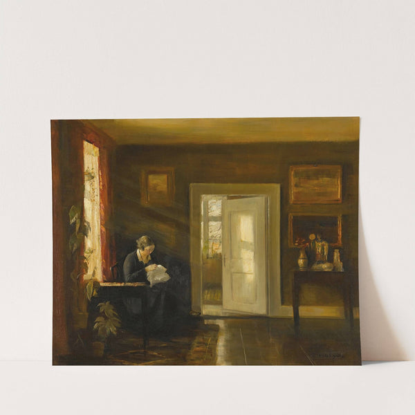 Sewing by the Window by Carl Holsøe