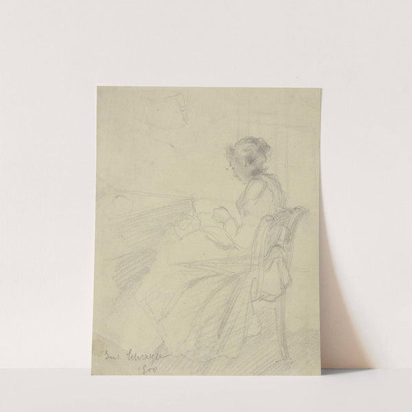 Sewing woman by Gustav Schraegle