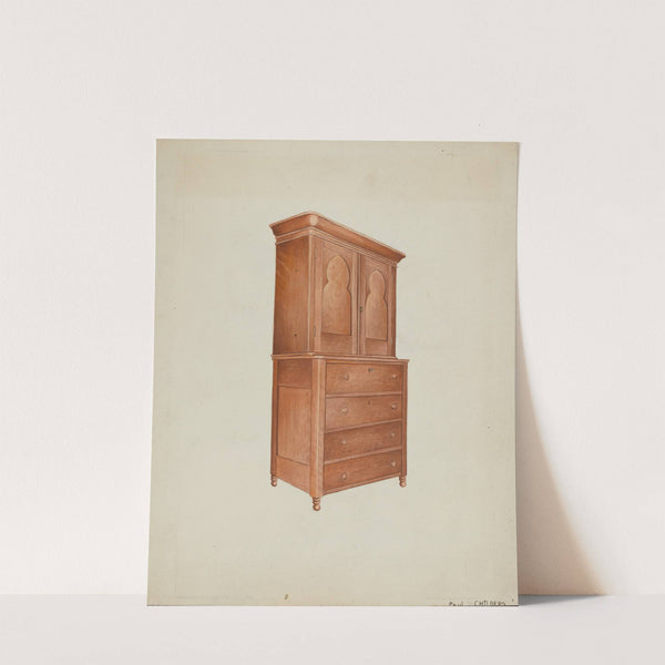 Shaker Cherry Cabinet with Drawers by William Paul Childers