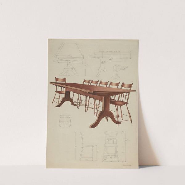 Shaker Dining Table and Chairs by Lon Cronk