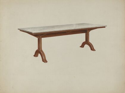 Shaker Dining Table (Marble Top)