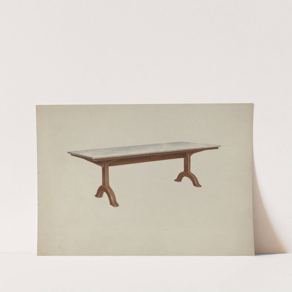 Shaker Dining Table (Marble Top) by John W. Kelleher