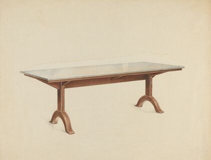 Shaker Dining Table with Marble Top