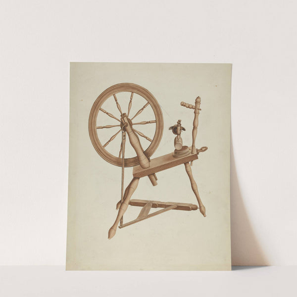 Shaker Flax Spinning Wheel by Lon Cronk