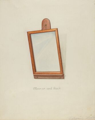 Shaker Looking Glass and Rack