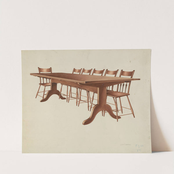 Shaker Table and Chairs (c. 1937) by Lon Cronk