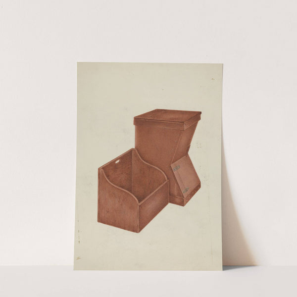 Shaker Wood Box and Kindling Box (c. 1937) by George V. Vezolles