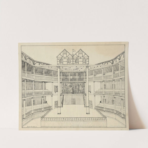 Shakespeare’s Globe Theatre, reconstruction by Joseph Quincy Adams