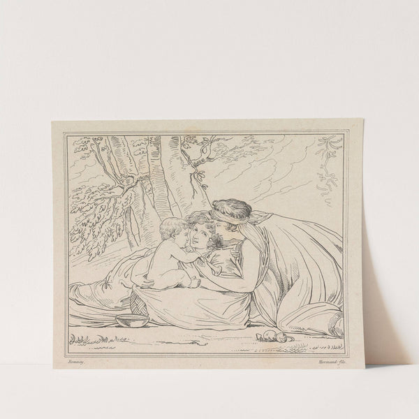 Shakspeare nursed by Tragedy and Comedy by George Romney