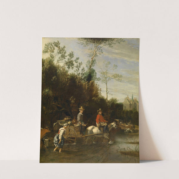 Shallow Water near a Castle by Jan Siberechts