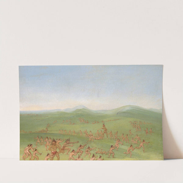 Sham Fight, Mandan Boys by George Catlin