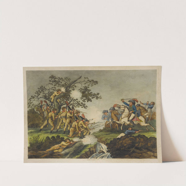 Sharp-shooters attacked by cavalry (1804) by Thomas Rowlandson