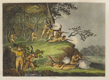 Sharp-shooters firing in ambush (1804)