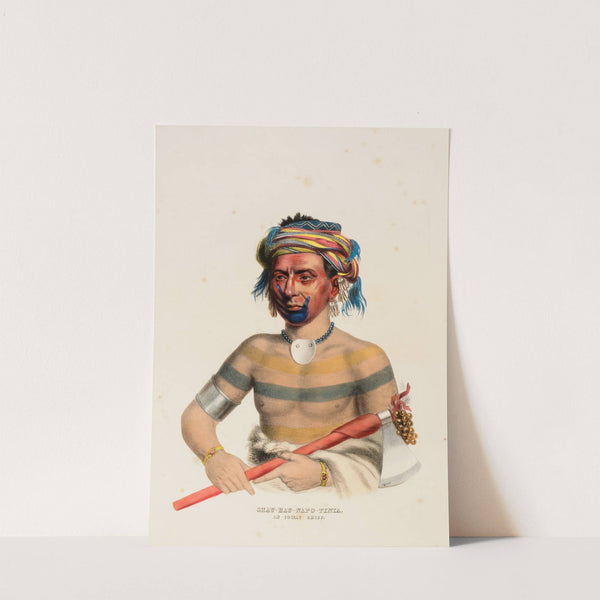 Shau-Hau-Napo-Tinta. An Ioway Chief (ca. 1837-1844) by Charles Bird King