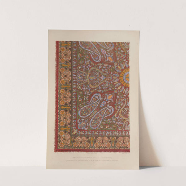 Shawl from Delhi, the pattern worked on a cashmere ground by Matthew Digby Wyatt