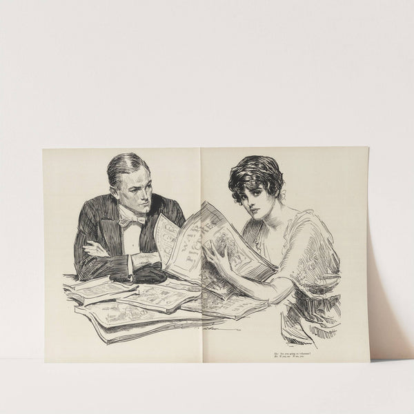 She; Are you going to volunteer (1916) by Charles Dana Gibson