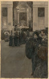 She bent down over the dead monk (1900)