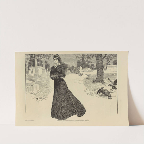 She finds that exercise does not improve her spirits (1900-1905) by Charles Dana Gibson