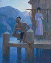 ‘She found Chingachgook studying the shores of the lake, the mountains, and the heavens…’