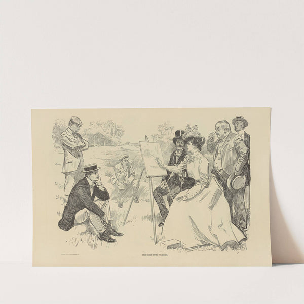 She goes into colors (1900-1905) by Charles Dana Gibson